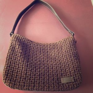 The Sak brown crochet shoulder bag